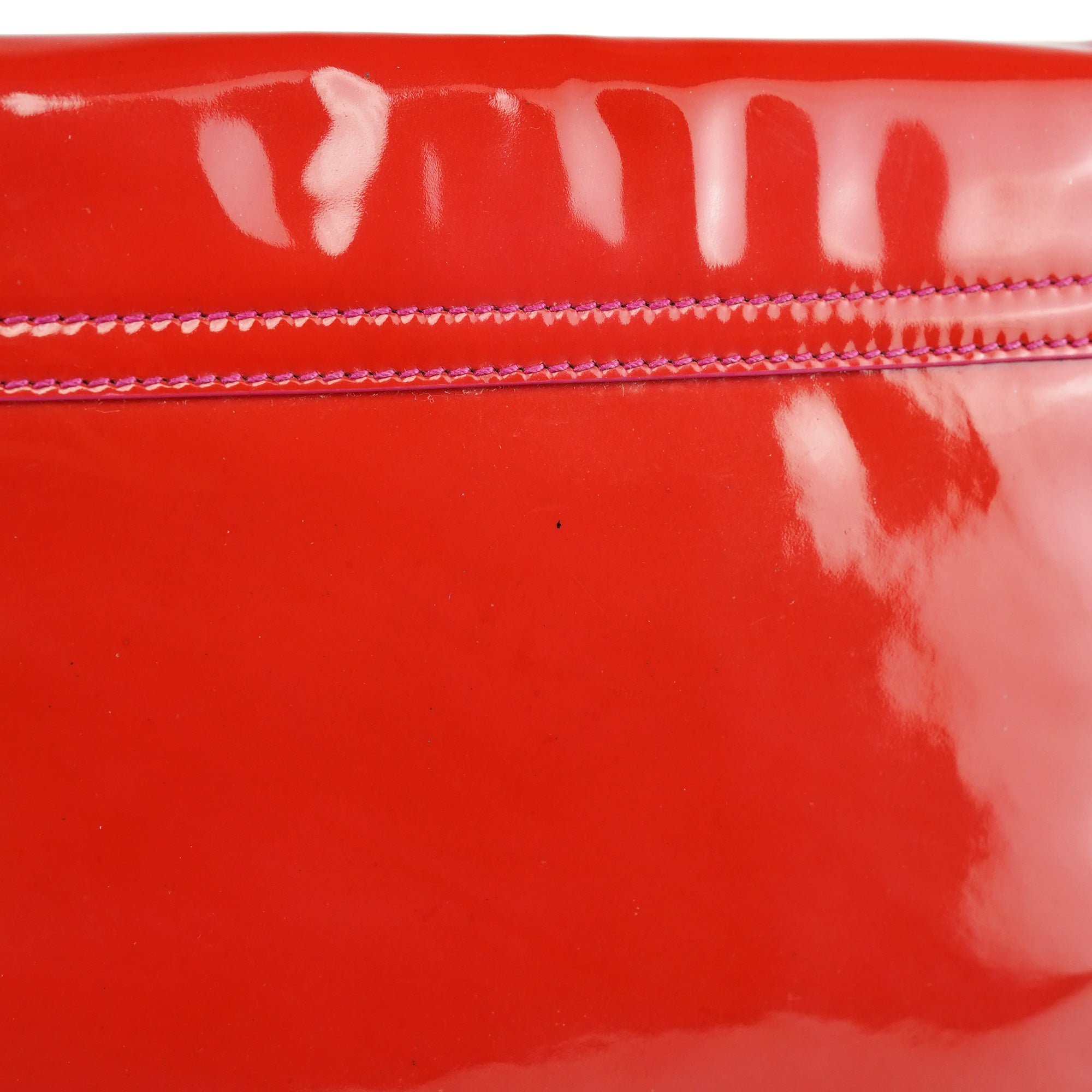 Prada Red Spazzolato Buckle Shoulder Bag