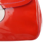Prada Red Spazzolato Buckle Shoulder Bag