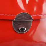 Prada Red Spazzolato Buckle Shoulder Bag