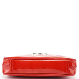Prada Red Spazzolato Buckle Shoulder Bag