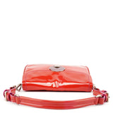 Prada Red Spazzolato Buckle Shoulder Bag