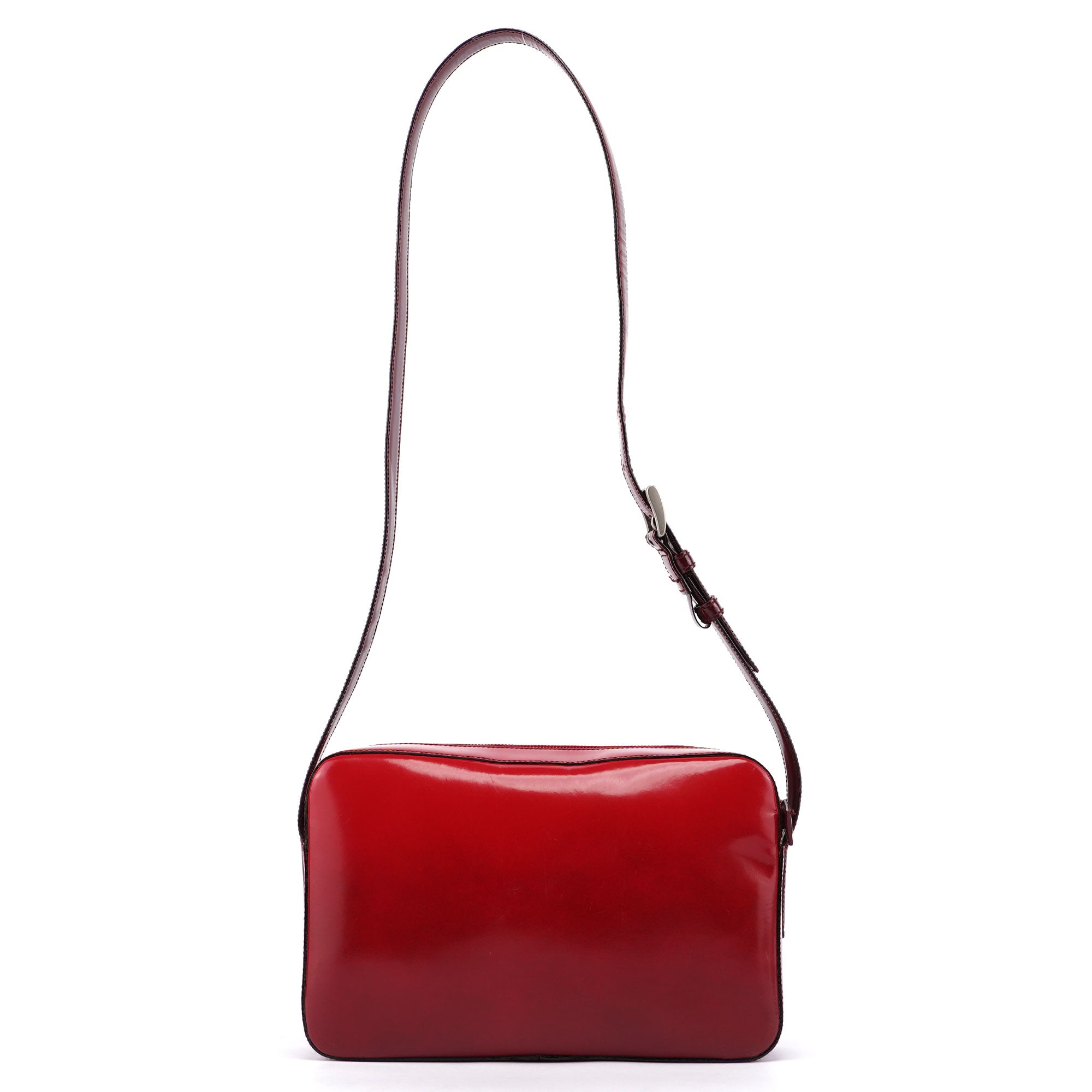 Prada Umhängetasche aus rotem Spazzolato-Leder