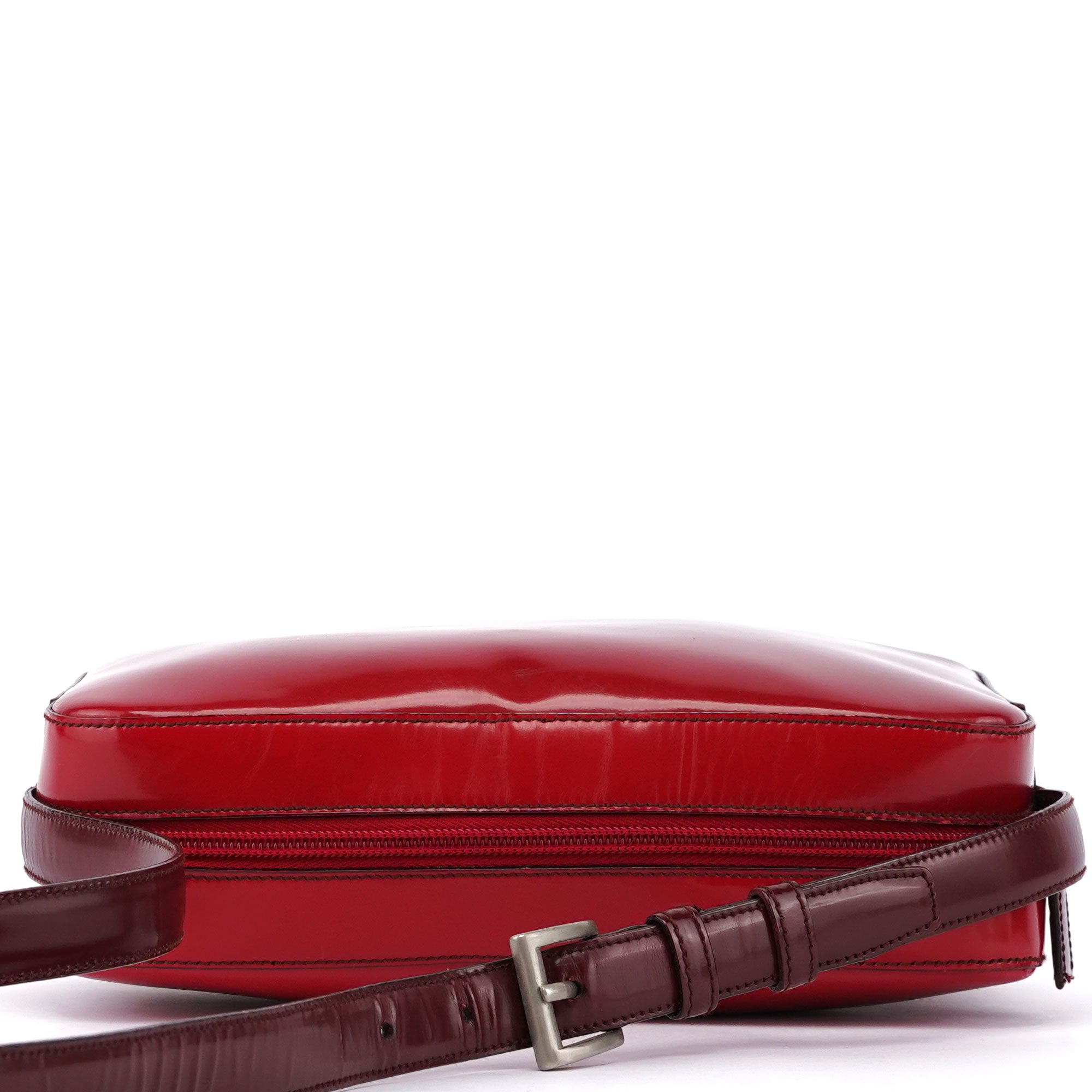 Prada Umhängetasche aus rotem Spazzolato-Leder