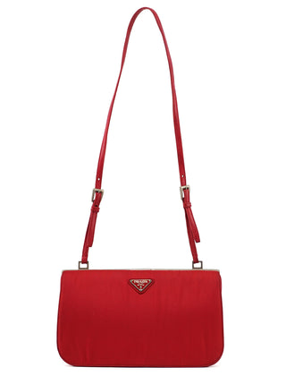 Prada Red Tessuto Clutch Bag