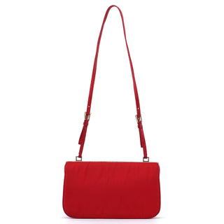 Prada Red Tessuto Clutch Bag