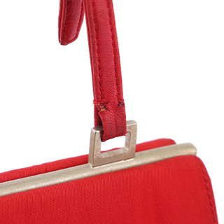 Prada Red Tessuto Clutch Bag