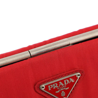 Prada Red Tessuto Clutch Bag