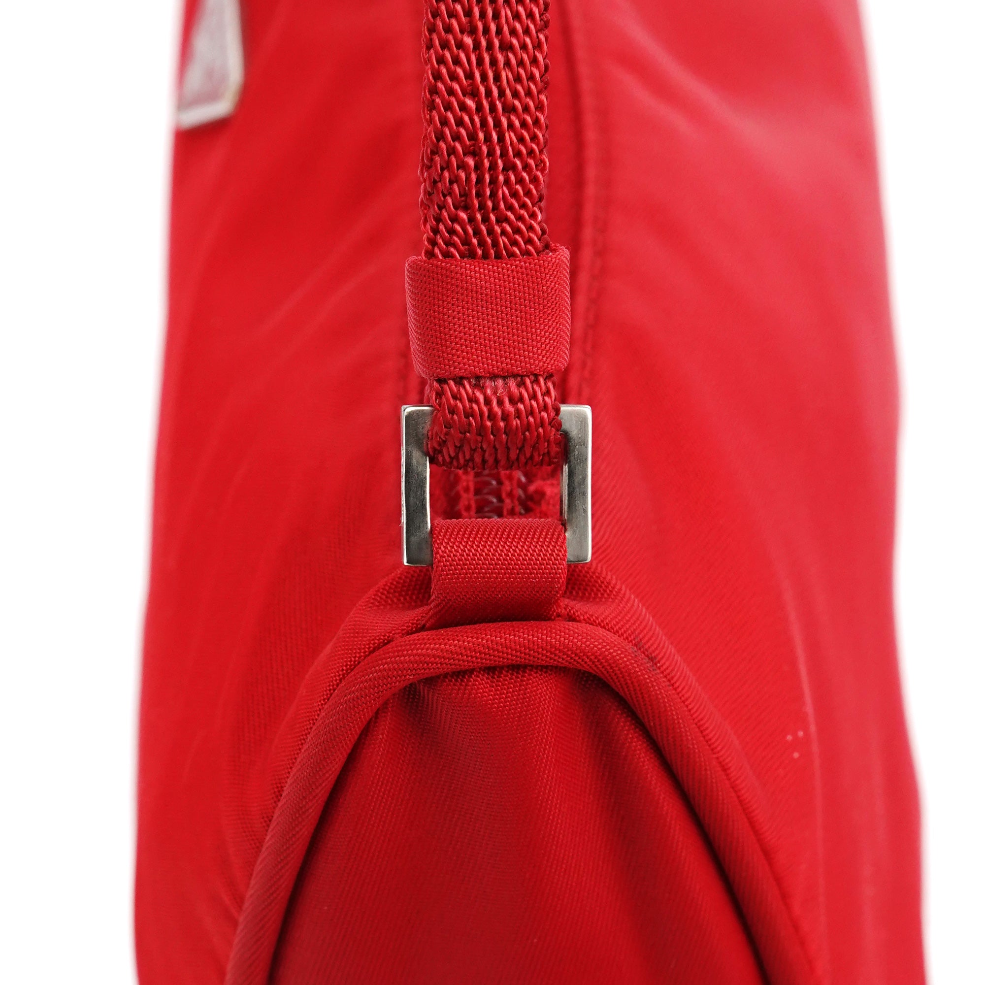 Prada Red Tessuto Nylon Mini Hobo Bag