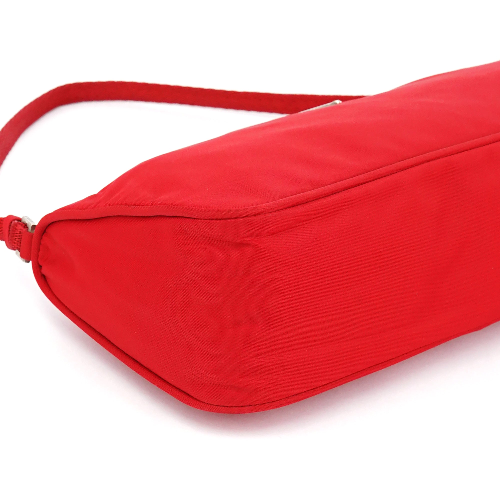 Prada Red Tessuto Nylon Mini Hobo Bag