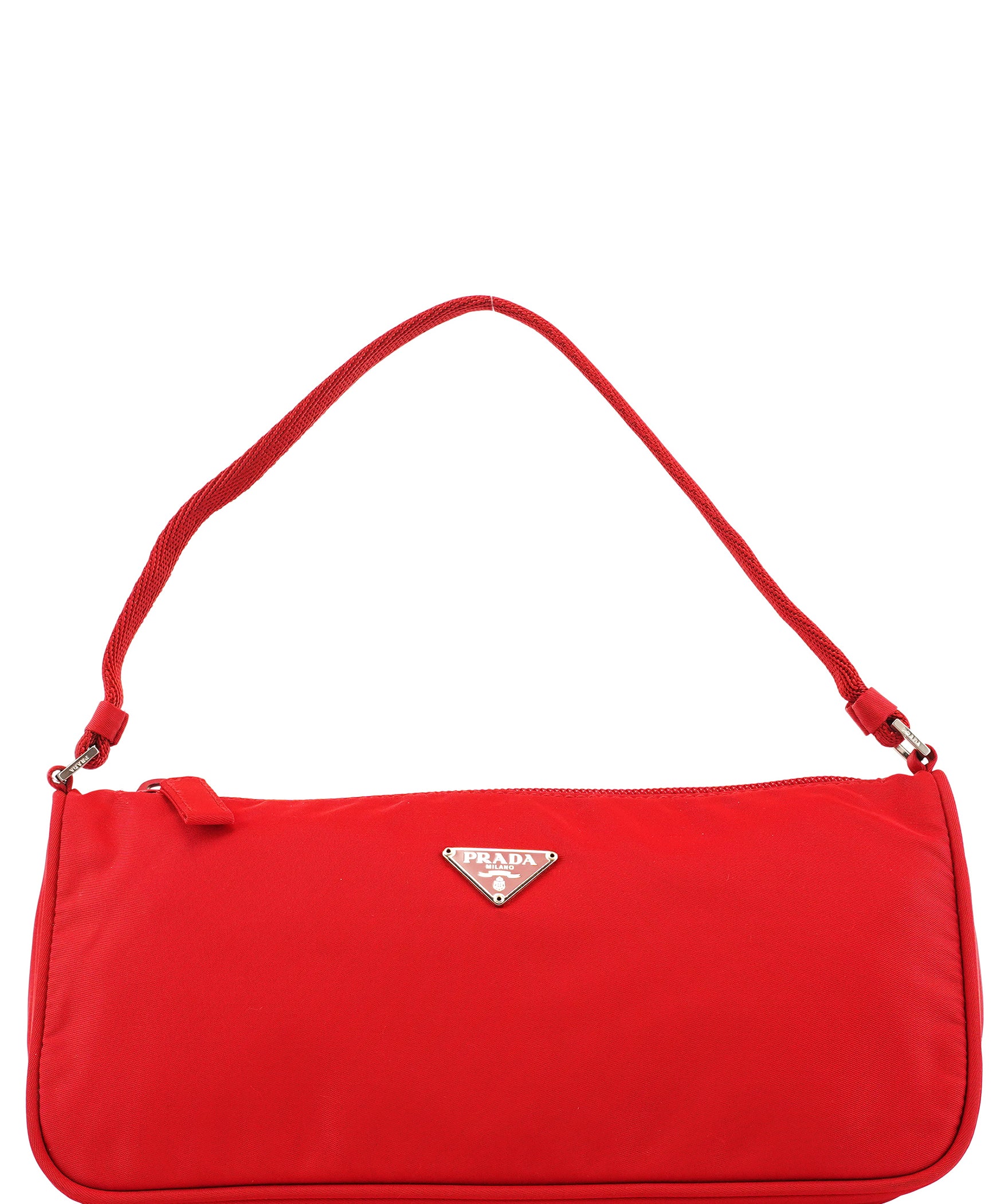 Prada Red Tessuto Nylon Mini Hobo Bag