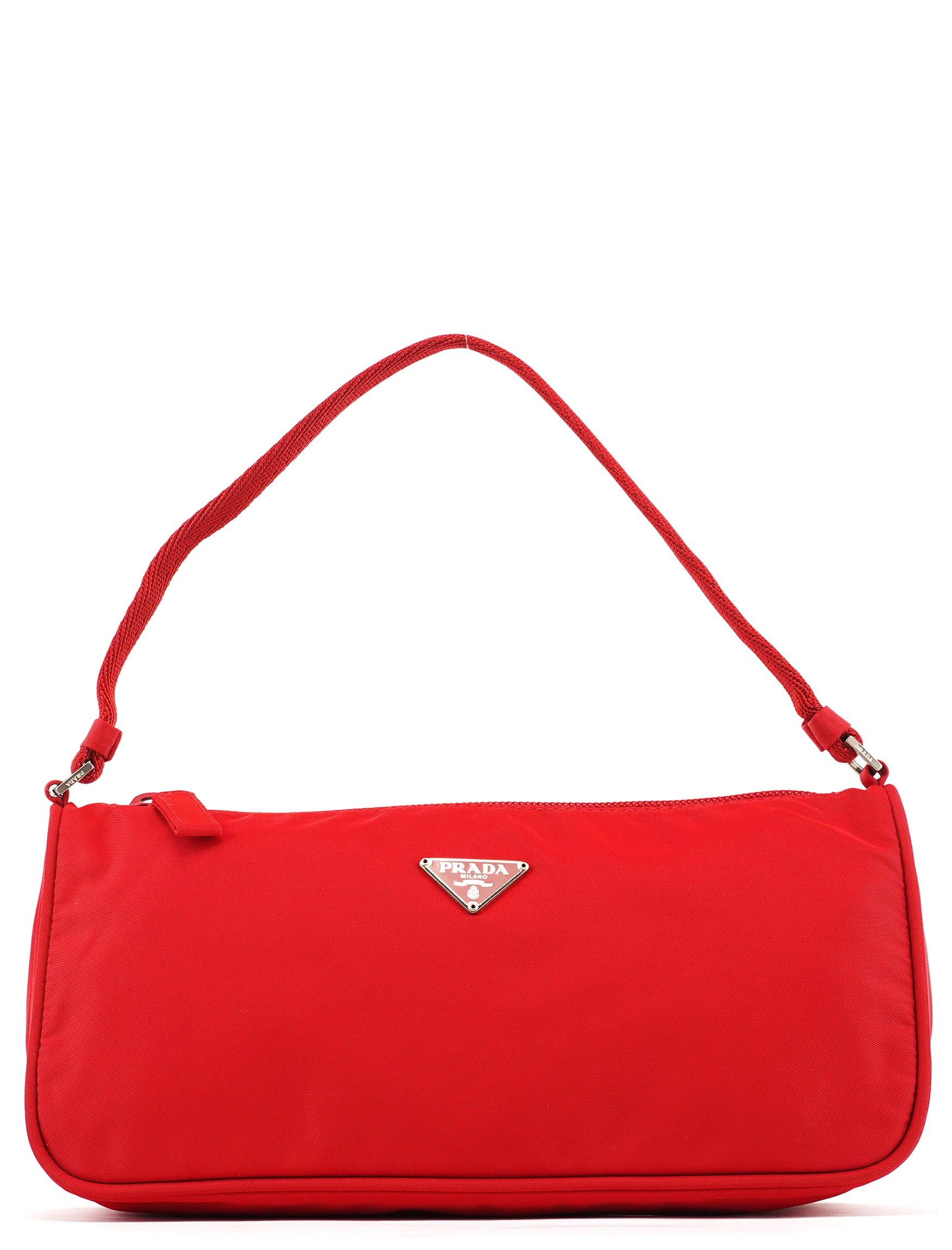 Prada Red Tessuto Nylon Mini Hobo Bag