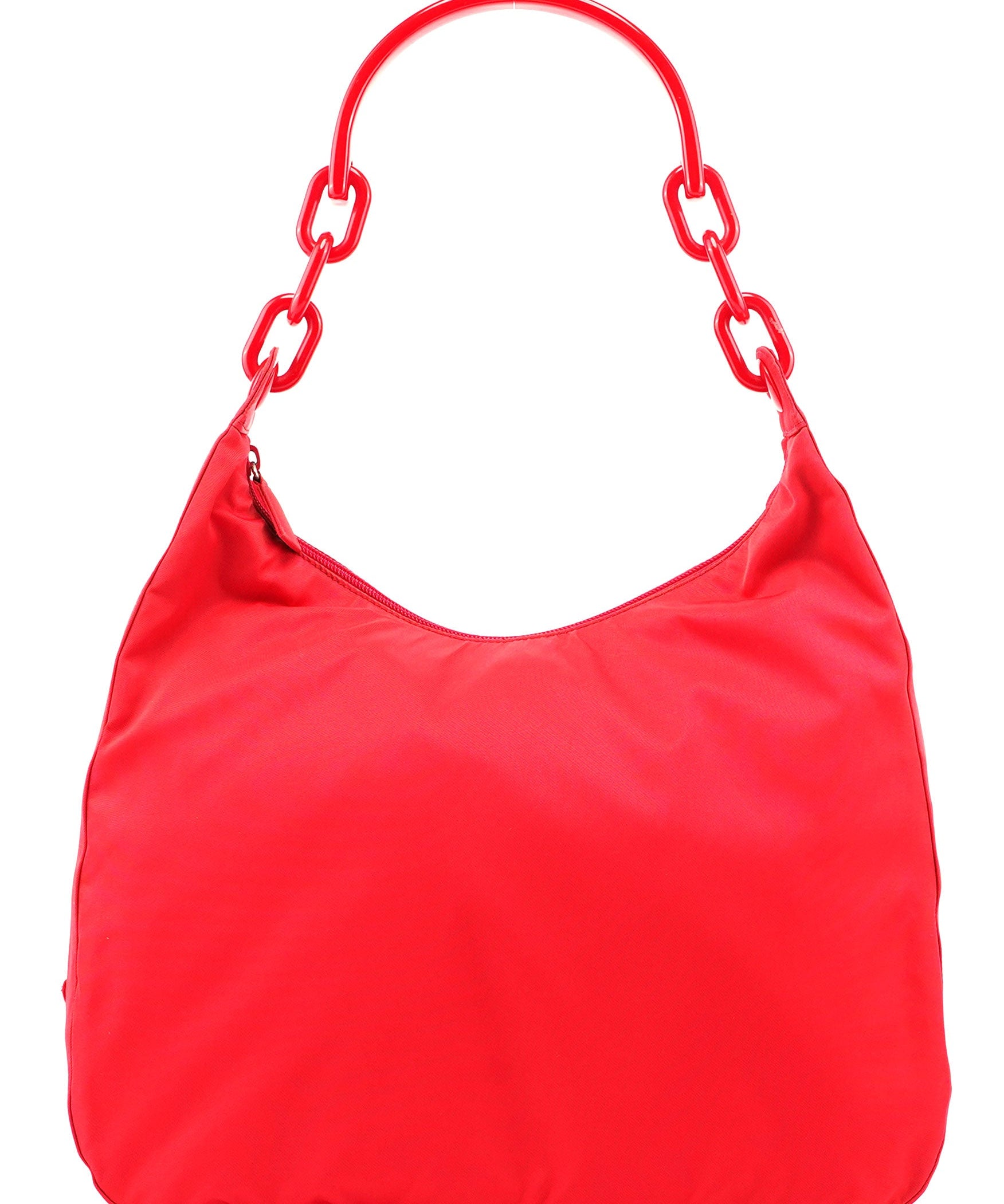 Prada Red Tessuto Plastic Shoulder Bag