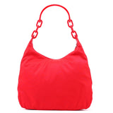 Prada Tessuto Plastic Schultertasche aus rotem Nylon