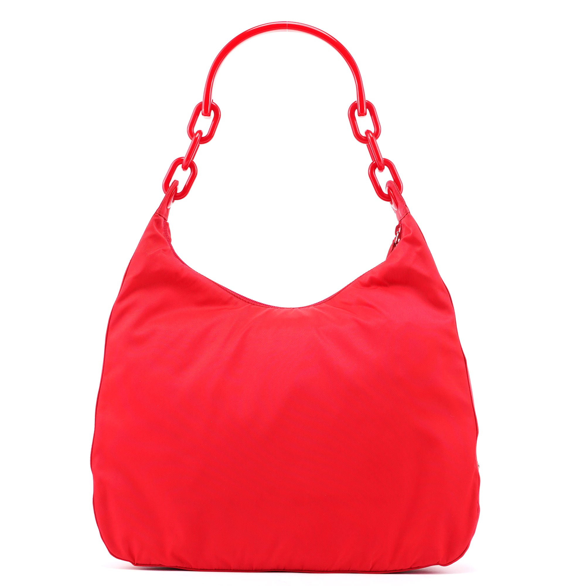 Prada Red Tessuto Plastic Shoulder Bag