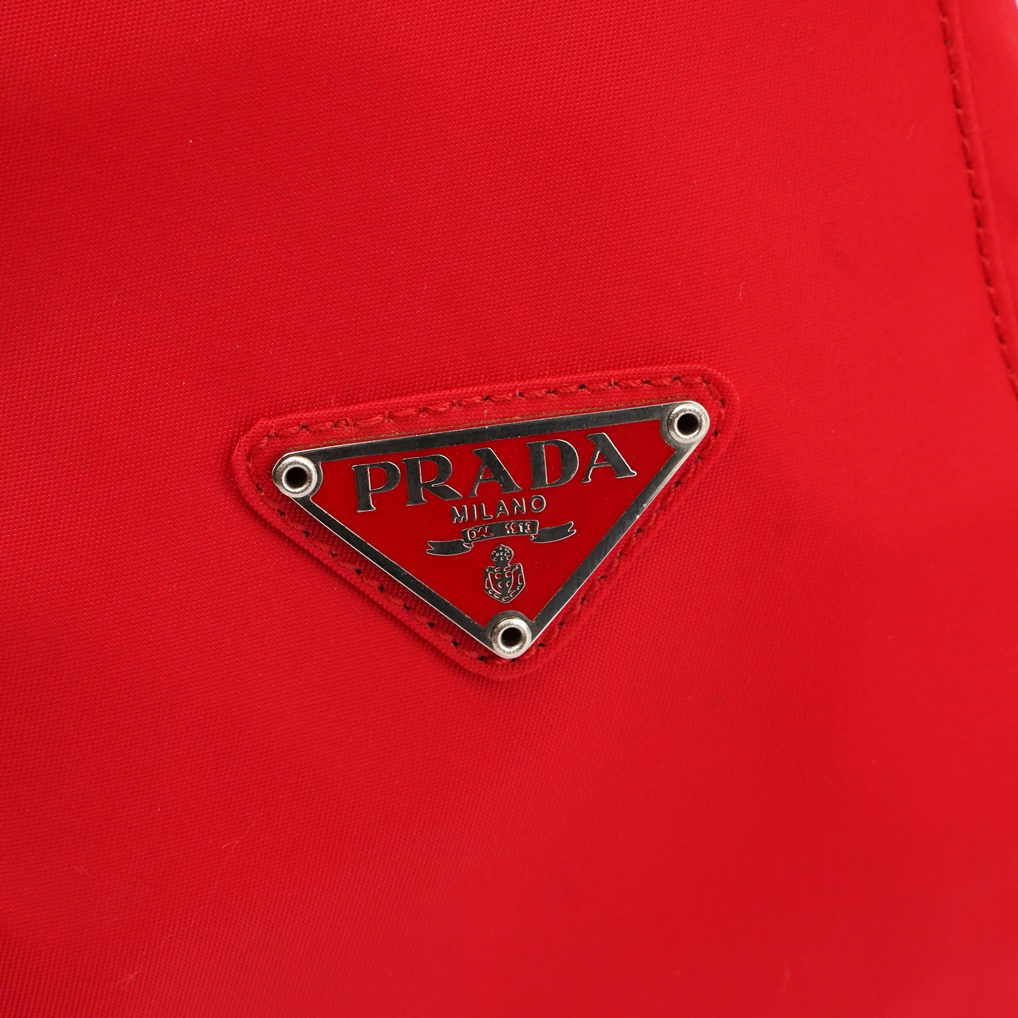 Prada Red Tessuto Plastic Shoulder Bag