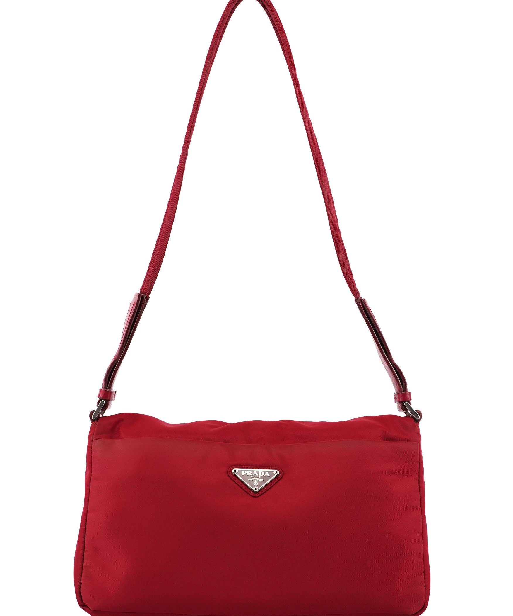Prada Red Tessuto Shoulder Bag