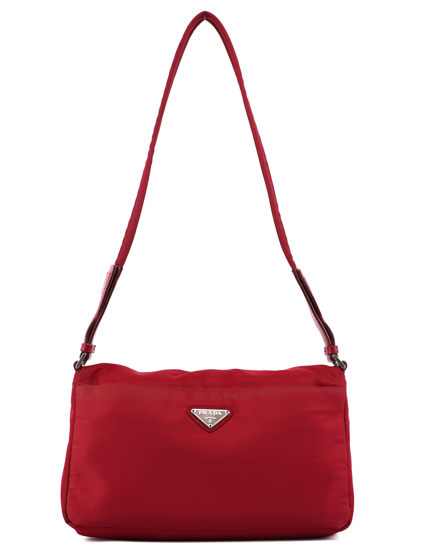Prada Sac porté épaule Tessuto en nylon rouge