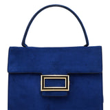 Prada Royal Blue Suede Top Handle Bag