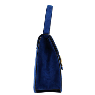 Prada Royal Blue Suede Top Handle Bag