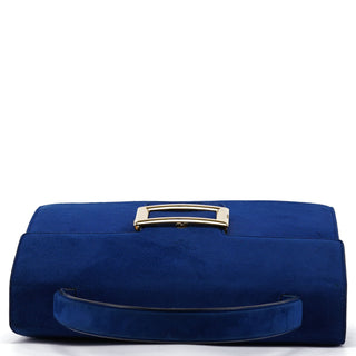 Prada Royal Blue Suede Top Handle Bag