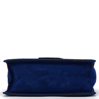 Prada Royal Blue Suede Top Handle Bag