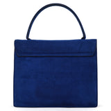 Prada Royal Blue Suede Top Handle Bag