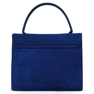 Prada Royal Blue Suede Top Handle Bag