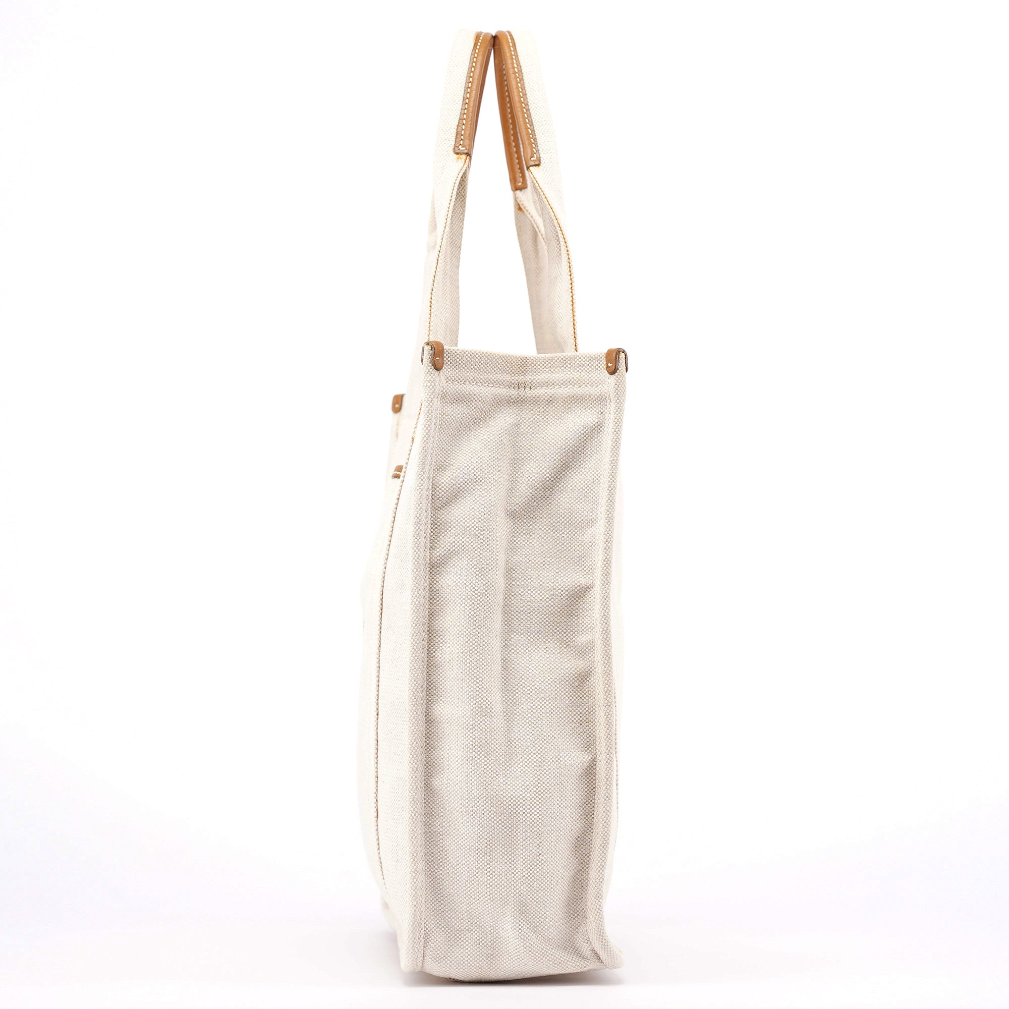 Prada Printemps 1999 Sac cabas Canapa en toile beige