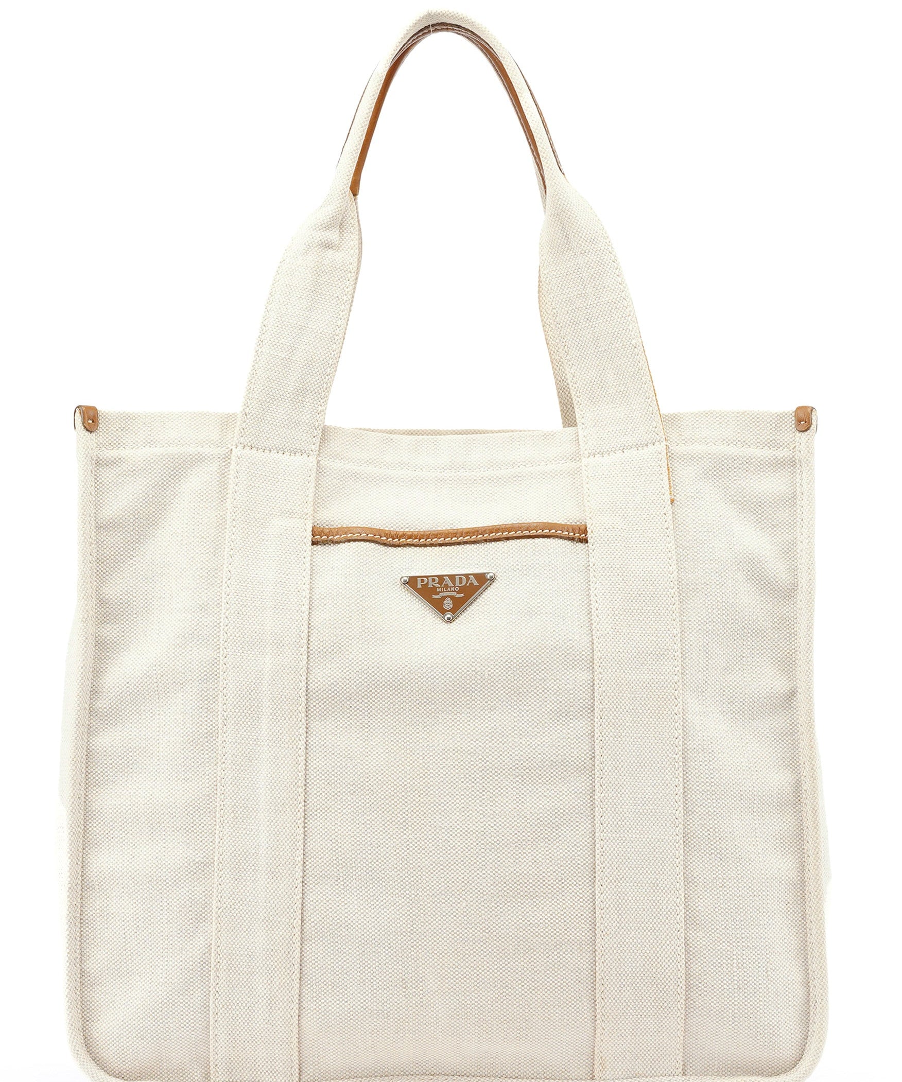 Prada Spring 1999 Beige Canapa Tote Bag