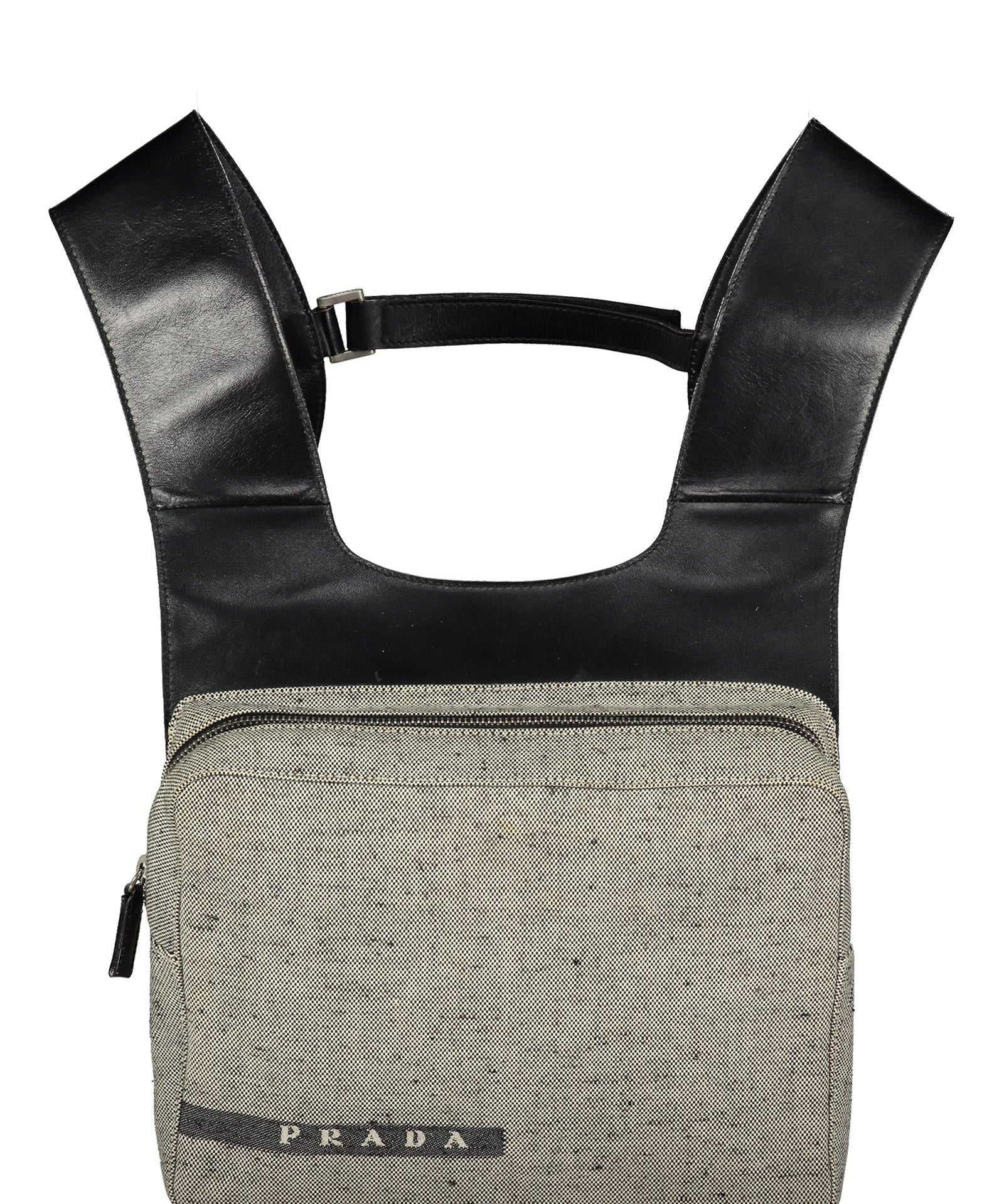 Prada Spring 1999 Black Canvas Chest Rig Backpack