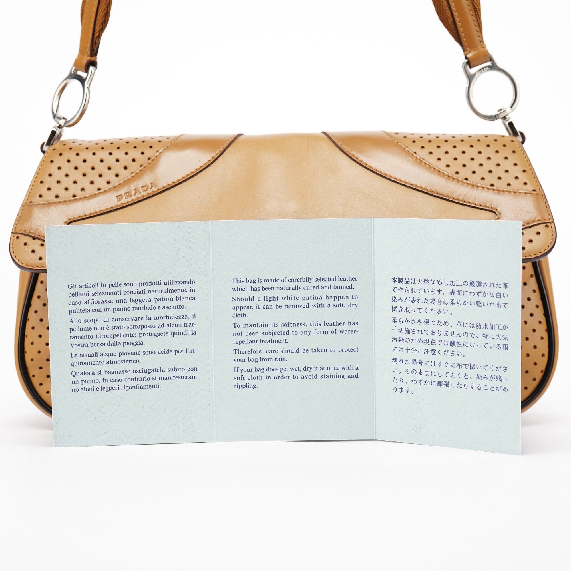 Prada Spring 2000 Beige Calfskin Hobo Shoulder Bag
