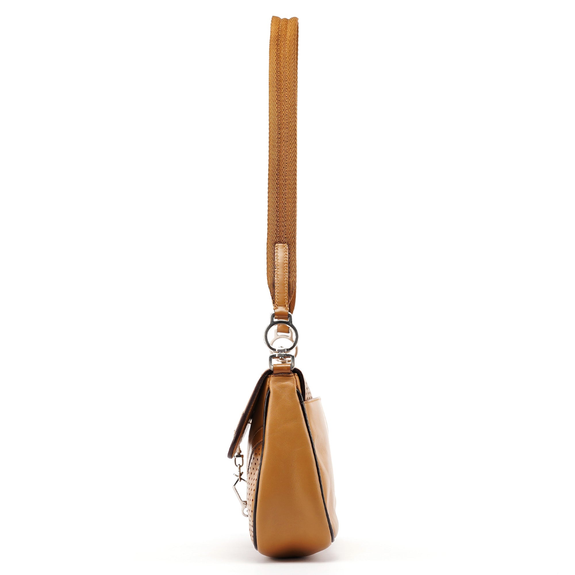 Prada Spring 2000 Beige Calfskin Hobo Shoulder Bag