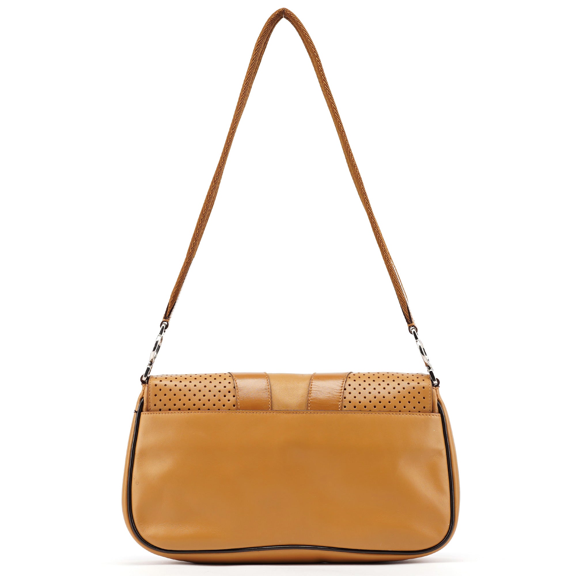 Prada Spring 2000 Beige Calfskin Hobo Shoulder Bag