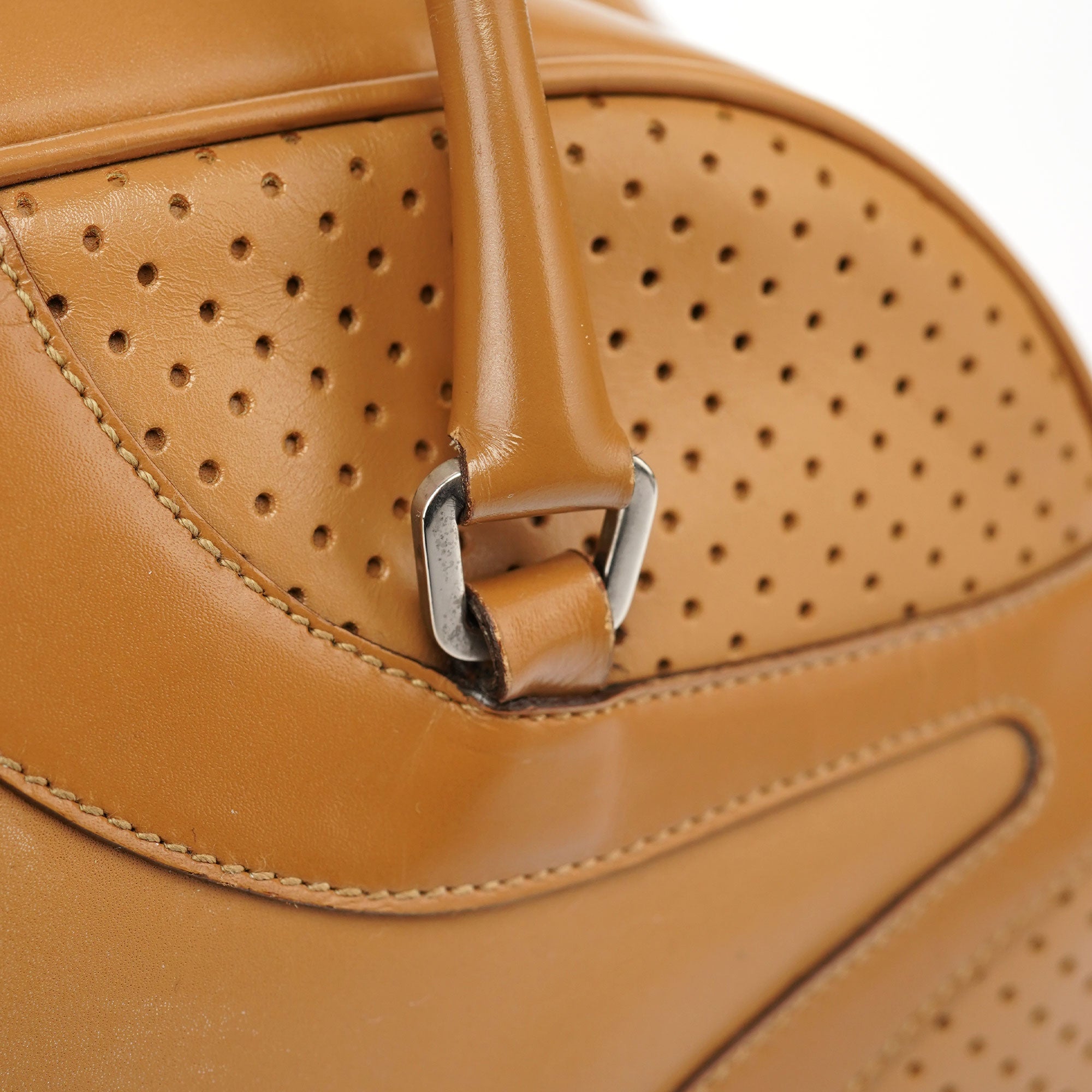 Prada Printemps 2000 Sac bowling en cuir beige