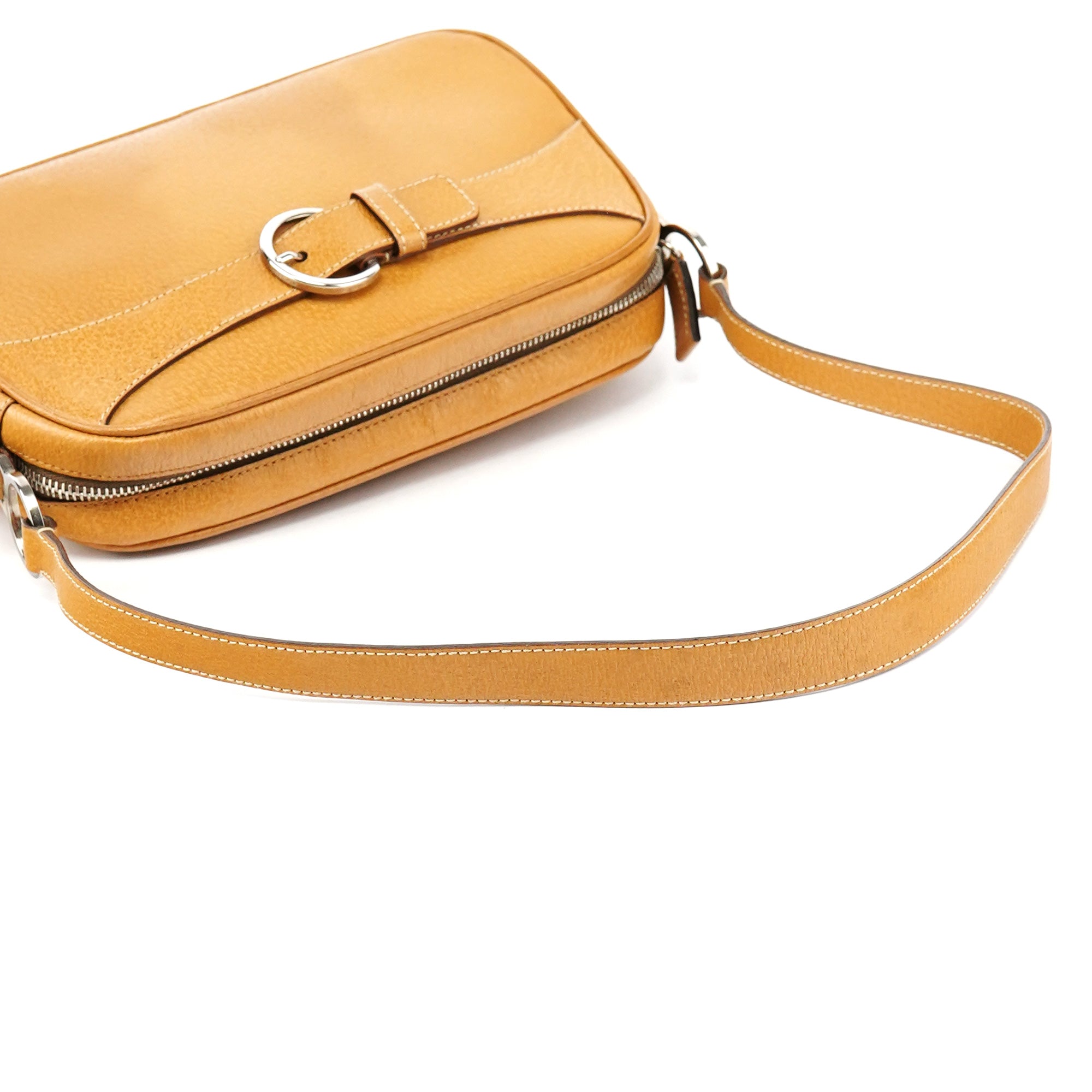 Prada Spring 2000 Beige Leather Shoulder Bag