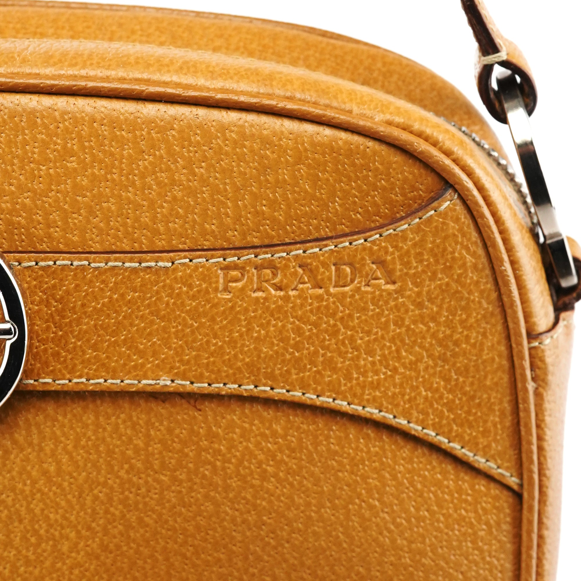 Prada Spring 2000 Beige Leather Shoulder Bag