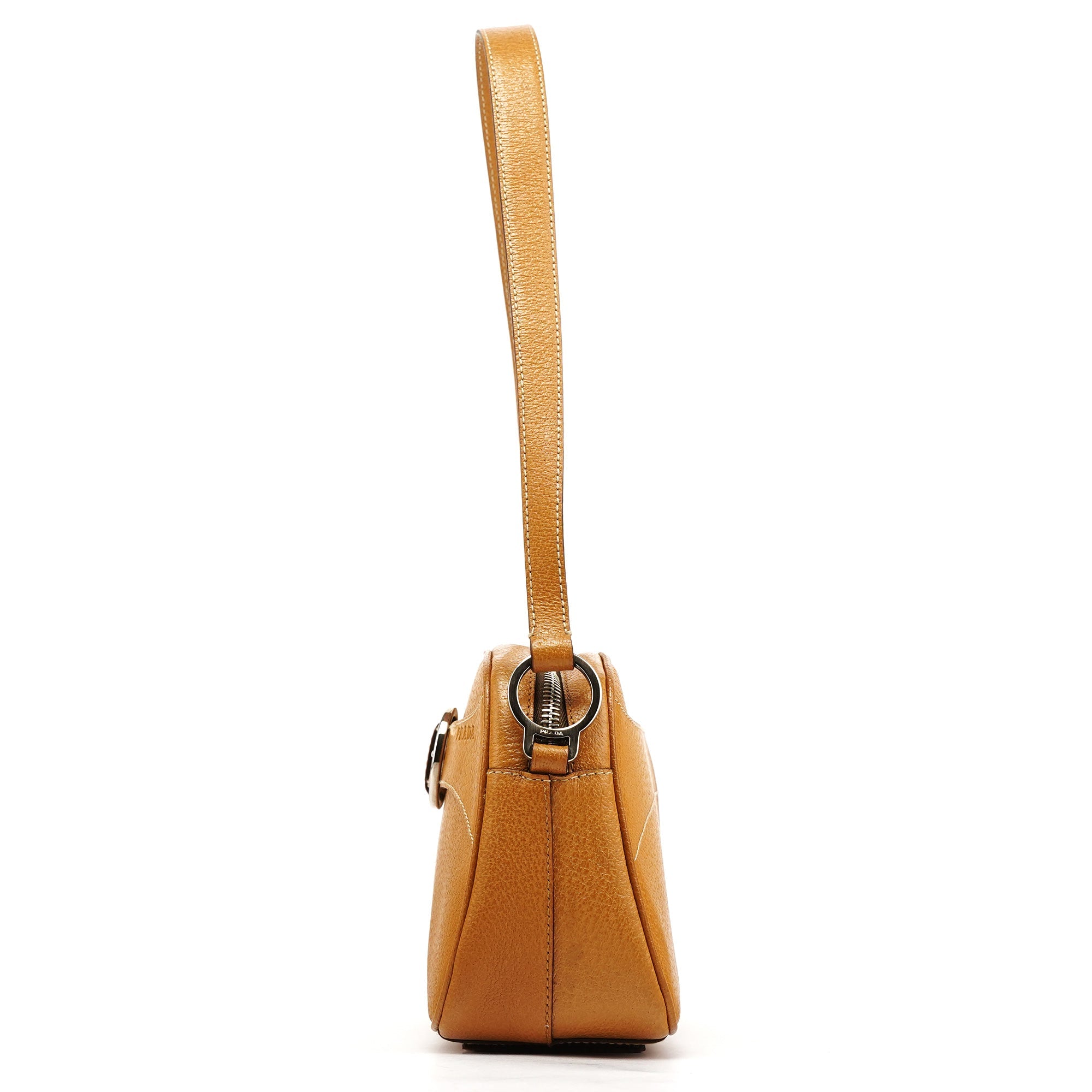 Prada Spring 2000 Beige Leather Shoulder Bag