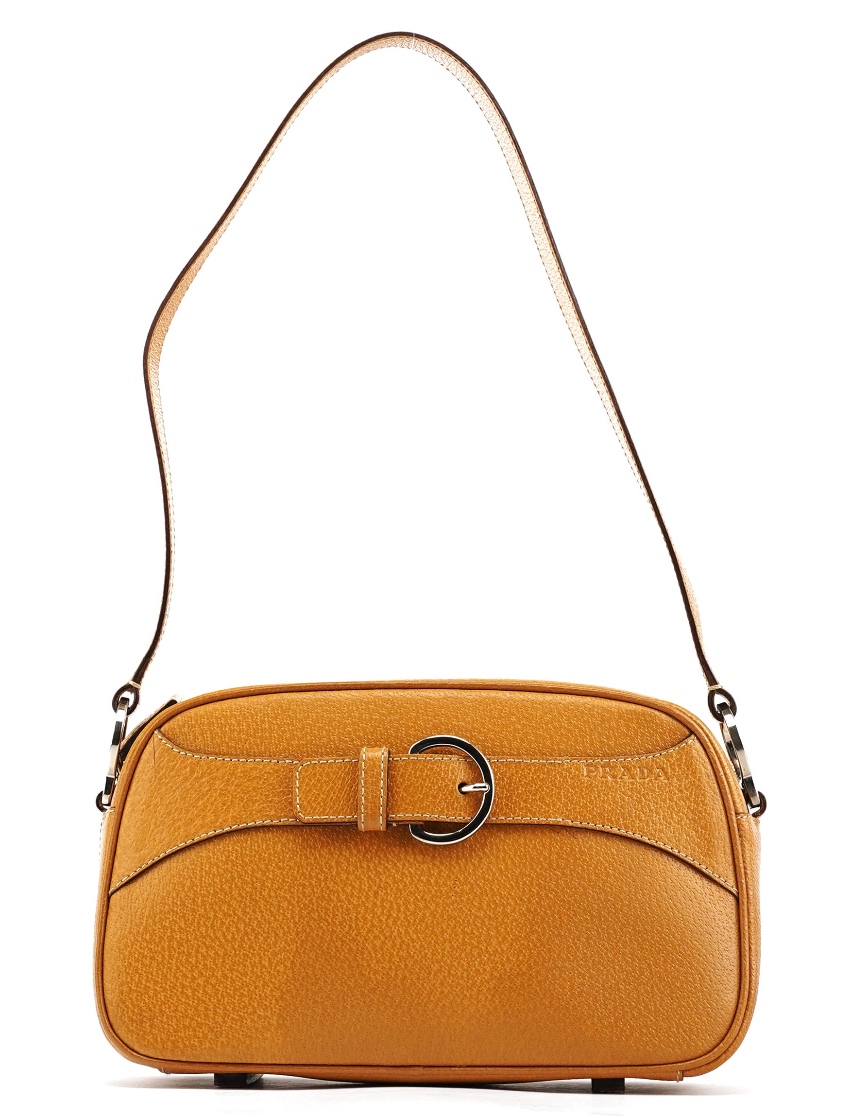 Prada Spring 2000 Beige Leather Shoulder Bag