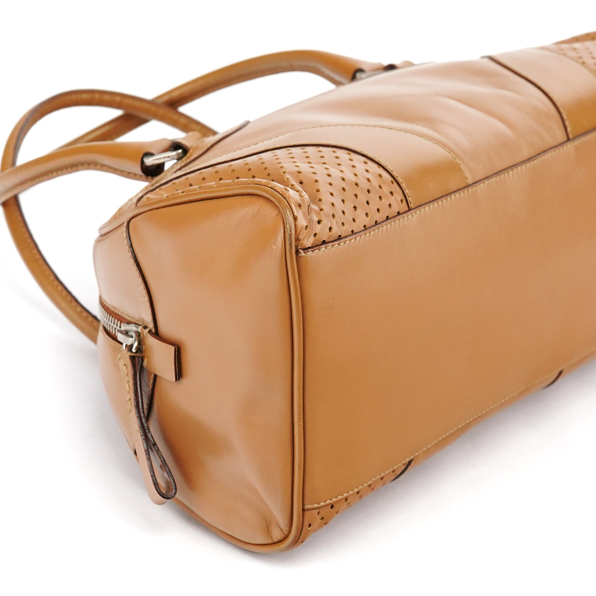 Prada Spring 2000 Light Brown Calfskin Bowling Bag