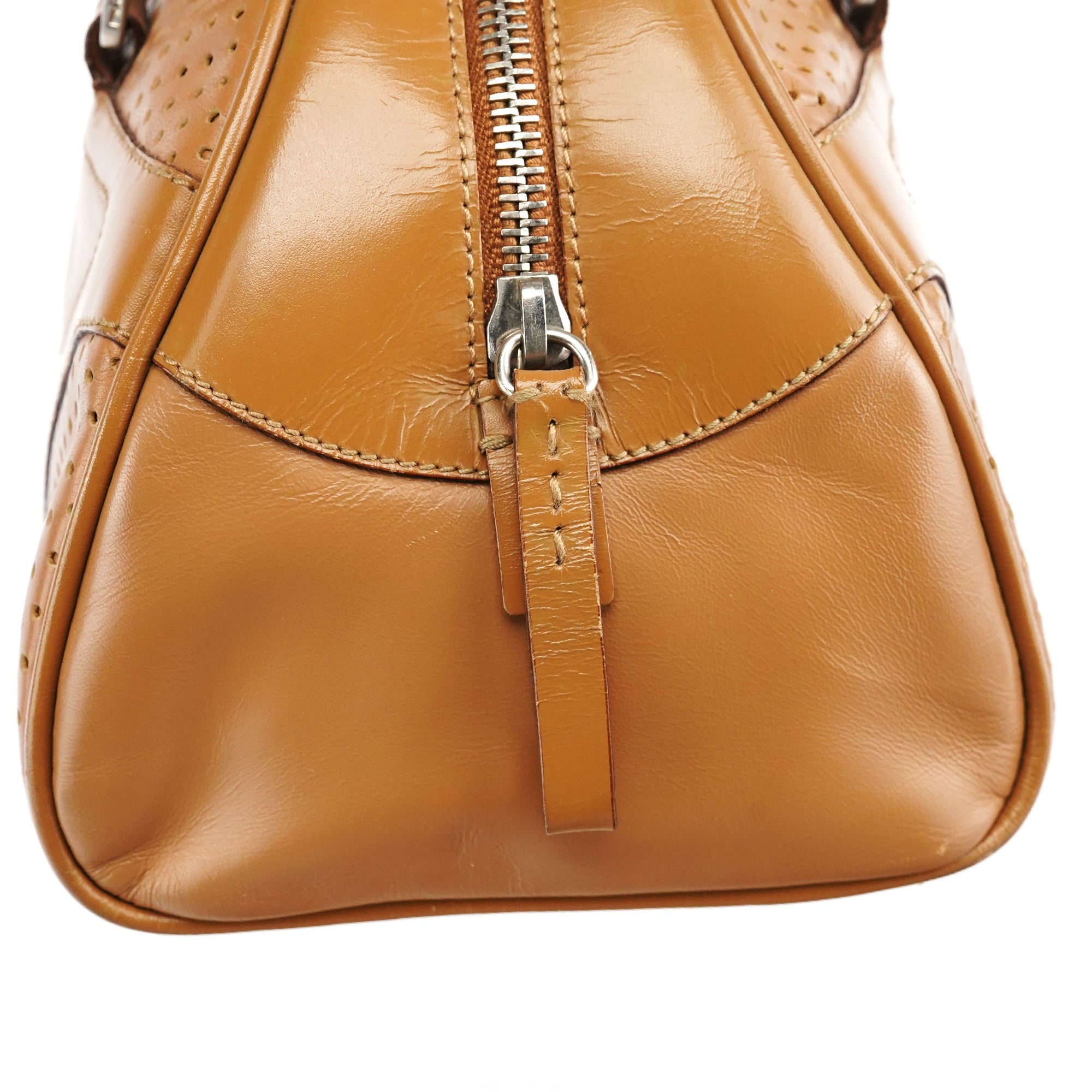 Prada Spring 2000 Light Brown Calfskin Bowling Bag