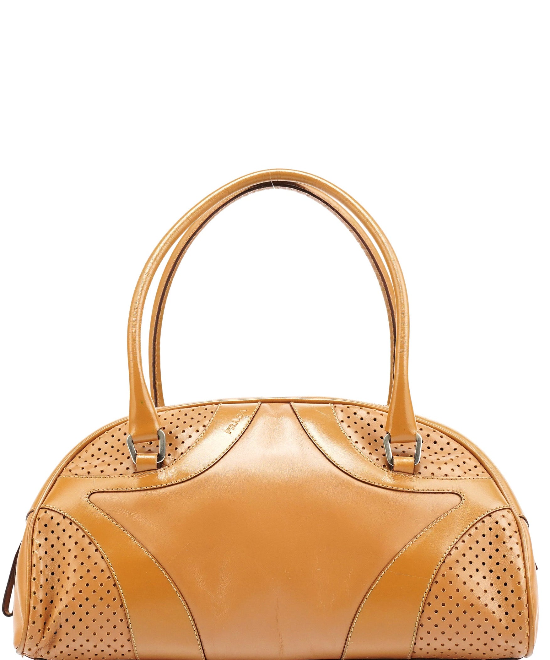 Prada Spring 2000 Light Brown Calfskin Bowling Bag