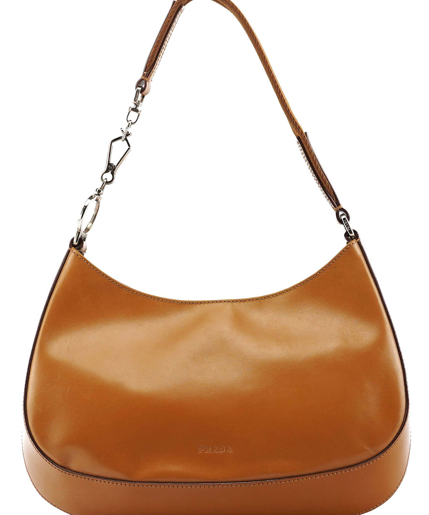 Prada Spring 2000 Light Brown Calfskin Cleo Shoulder Bag
