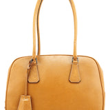 Prada Printemps 2000 Sac bowling en cuir marron clair
