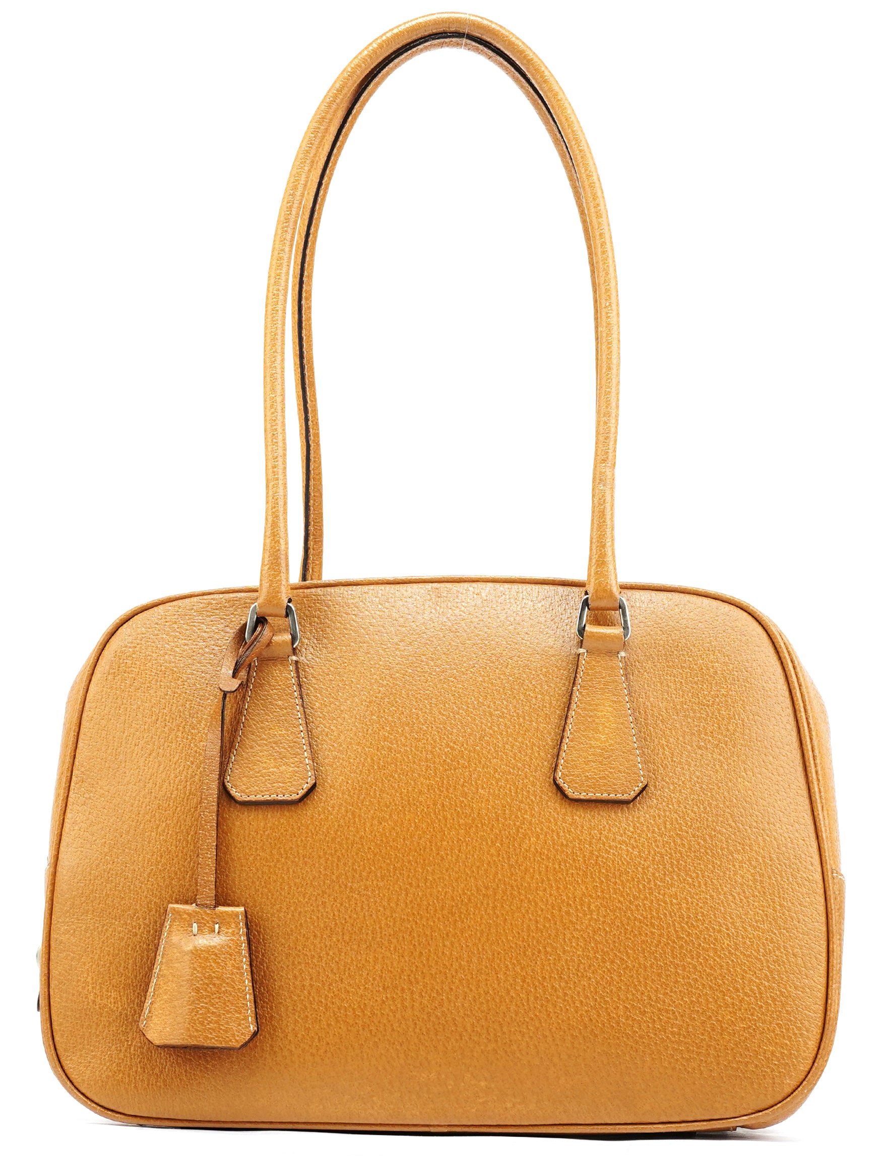 Prada Printemps 2000 Sac bowling en cuir marron clair