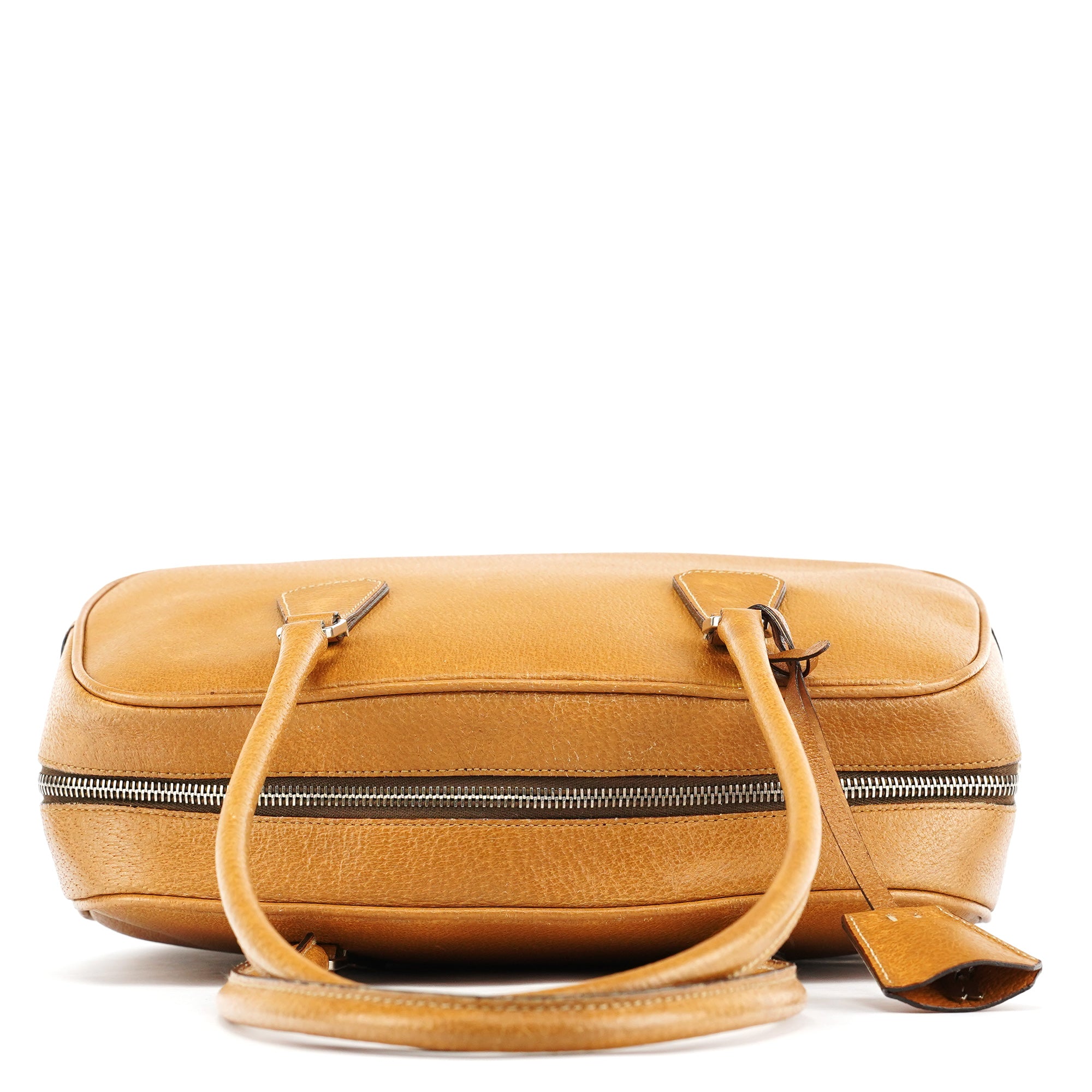 Prada Printemps 2000 Sac bowling en cuir marron clair