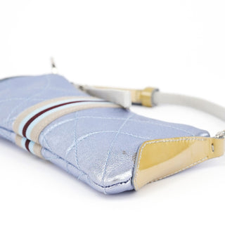 Prada Spring 2000 Metallic Blue Quilted Mini Bag