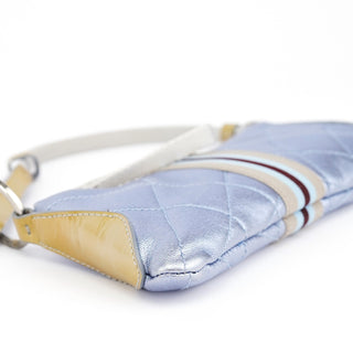 Prada Spring 2000 Metallic Blue Quilted Mini Bag
