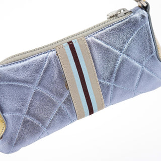 Prada Spring 2000 Metallic Blue Quilted Mini Bag