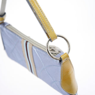 Prada Spring 2000 Metallic Blue Quilted Mini Bag