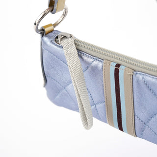 Prada Spring 2000 Metallic Blue Quilted Mini Bag